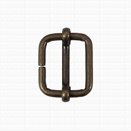 Slider with adjustable bar antique brass plated 25 mm × 20 mm, thick - pict. 1