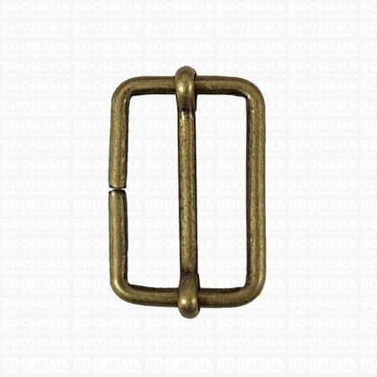 Slider with adjustable bar antique brass plated 30 × 18 mm, thin - pict. 1
