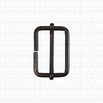 Slider with adjustable bar nearly black 25 mm × 17 mm, thin