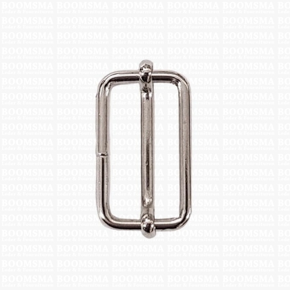 Slider with adjustable bar silver 25 mm × 18 mm, thin - pict. 1