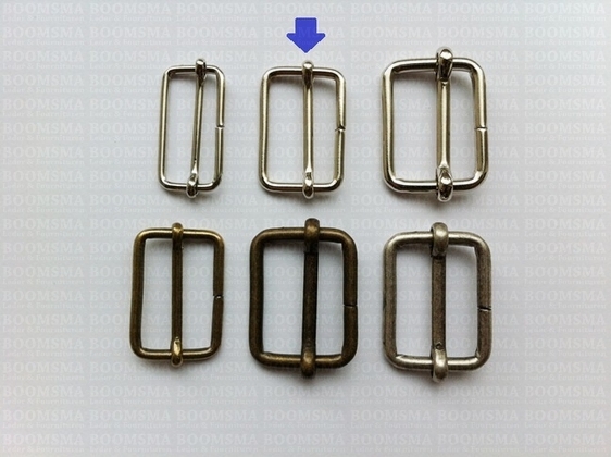 Slider with adjustable bar silver 30 mm × 18 mm, thin - pict. 2