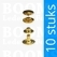 Snaps: Snap mini for glove cap 10,5 mm gold Ø 10,5 mm (10 pcs) - pict. 1