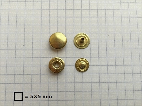 Snaps: Snap mini for glove cap 10,5 mm gold Ø 10,5 mm (100 pcs.) - pict. 2