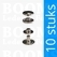 Snaps: Snap mini for glove cap 10,5 mm silver Ø 10,5 mm (10 pcs) - pict. 1