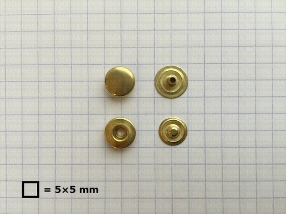 Snaps: Snap mini for glove cap 8,8 mm gold Ø 8,8 mm  - pict. 2