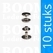 Snaps: Snap mini for glove cap 8,8 mm silver Ø 8,8 mm, (100/pk) (per pack) - pict. 1