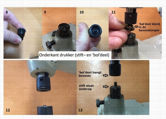 Handpress Supplies: Snap setter to match handpress durabele dots setter, (press)  (per set) - pict. 5