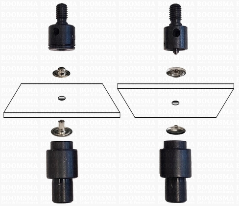 Handpress Supplies: Snap setter to match handpress mini snap setter cap Ø 10,5 mm , (press) (per set) - pict. 2