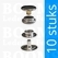 Snaps: Snaps baby dot silver cap Ø 12,5 mm (per 10) - pict. 1