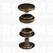 Snaps: Snaps durable dot antique brass plated cap Ø 15 mm (per 100) - pict. 1