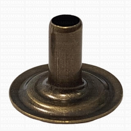 Snaps: Snaps Durable dot long antique brass plated cap Ø 15 mm (pin 8 mm) (per 100) - pict. 1