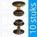 Snaps: Snaps Durable dot long antique brass plated cap Ø 15 mm (pin 7 mm) (per 100) - pict. 1