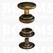 Snaps: Snaps Durable dot long antique brass plated cap Ø 15 mm (pin 7 mm) (per 100) - pict. 1