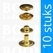 Snaps: Snaps for glove or wallet cap Ø 12,5 mm gold cap Ø 12,5 mm (per 10) - pict. 1