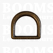 Solid dees deluxe for bags antique brass plated 20 mm, thickness straight part 3,5 mm, curved part 5 mm - pict. 1