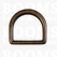 Solid dees deluxe for bags antique brass plated 25 mm, thickness straight part 3,5 mm, curved part 5 mm - pict. 1