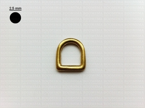 Solid dees solid brass 12 mm × Ø 2,5 mm (ea) - pict. 2