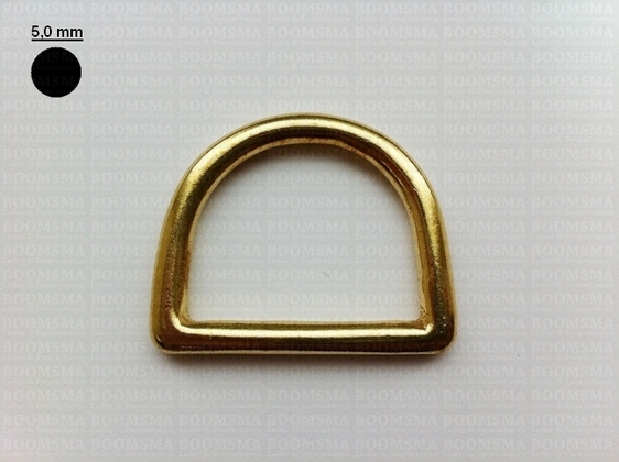 Solid dees solid brass 35 mm  × Ø 5 mm (ea) - pict. 1