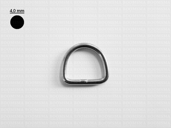 Solid dees Stainless steel 25 mm × Ø 4 mm (ea) - pict. 1