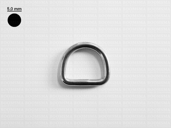 Solid dees Stainless steel 25 mm × Ø 5 mm (ea) - pict. 1