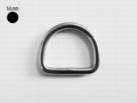 Solid dees Stainless steel 30 mm × Ø 5 mm (ea) - pict. 1