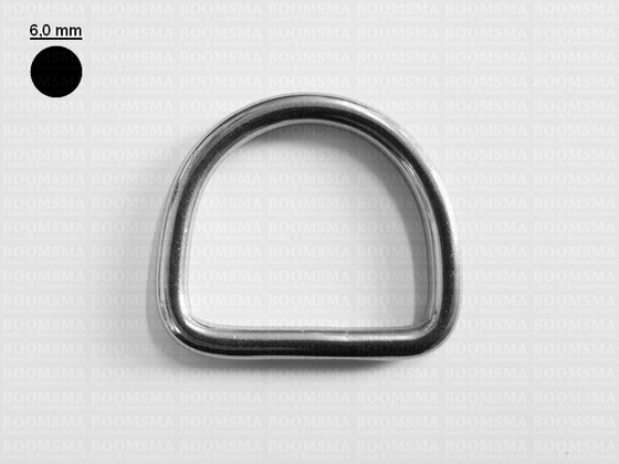 Solid dees Stainless steel 40 mm × Ø 6 mm (ea) - pict. 1