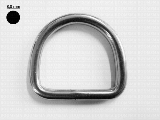 Solid dees Stainless steel 50 mm × Ø 8 mm  - pict. 1