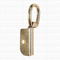 Souffléclamps with rivet hole gold bagstrap ± 10 à 15 mm, small (ea)