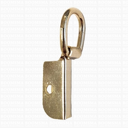 Souffléclamps with rivet hole gold bagstrap ± 10 à 15 mm, small (ea) - pict. 1