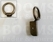 Souffléclamps with rivet hole antique brass plated bagstrap ± 19 mm, big (ea) - pict. 2