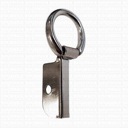 Souffléclamps with rivet hole silver bagstrap ± 19 mm, big (ea) - pict. 1