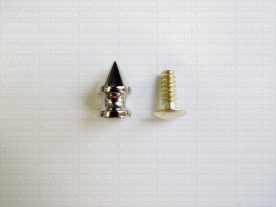 Spike rivetback silver 13 mm sharp tip, rivet (per 10) - pict. 2