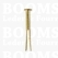 Splitpin  length 20 mm head Ø 6 mm thickness 3 mm colour: gold (per 10) - pict. 1