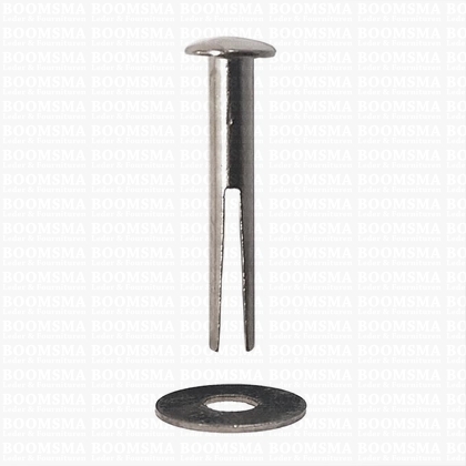 Splitpin with washer length 19 mm head Ø 6 mm thickness 2,5 mm colour: nickel (per 10) - pict. 1