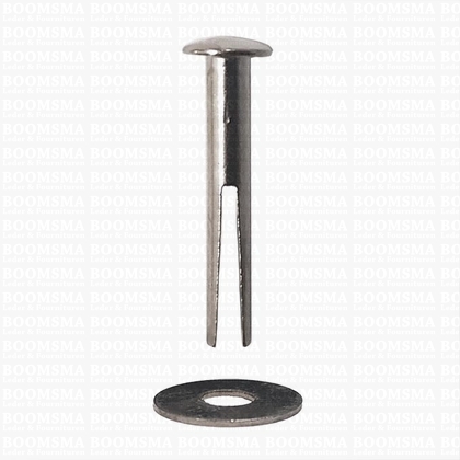 Splitpin with washer length 20 mm head Ø 5 mm thickness 2,5 mm colour: nickel (per 10) - pict. 1