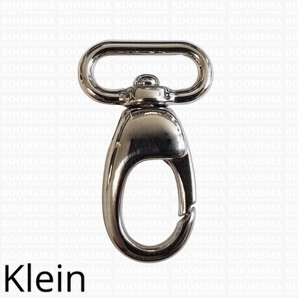 Spring snaps deluxe oval small (medium) silver coloured 20 mm (44 mm total length) (ea) - pict. 1