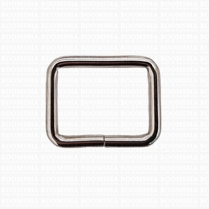 Square ring (open) silver coloured 30 × 22 mm, wire Ø 4 mm (per 10 ) - pict. 1