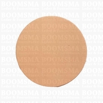 Leather fob round Ø 3,5 cm  licht natural per piece