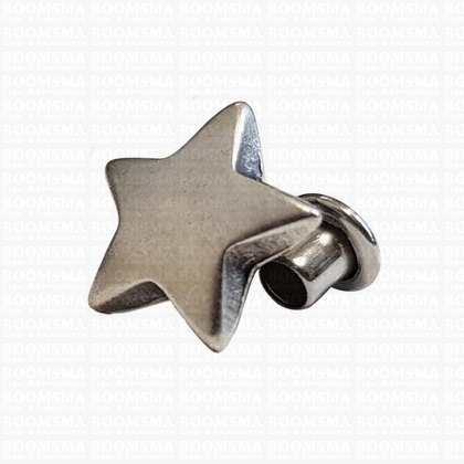 Star rivet  antique/matt silver  Ø 12 mm (per 10 st.) - pict. 1