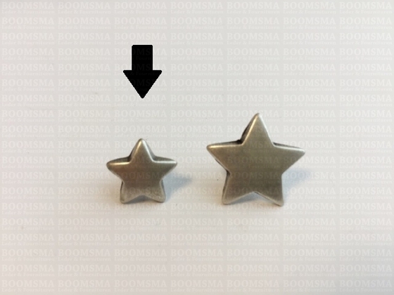 Star rivet  antique/matt silver  Ø 12 mm (per 10 st.) - pict. 2