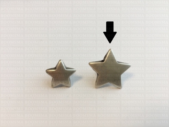 Star rivet  antique/matt silver  Ø 17 mm (per 10 st.) - pict. 1
