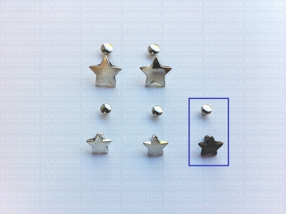 Star rivet  antique brass plated Ø 12 mm (per 10) - pict. 2