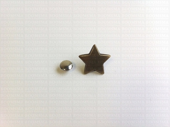Star rivet  antique brass plated Ø 17 mm (per 10 ) - pict. 1