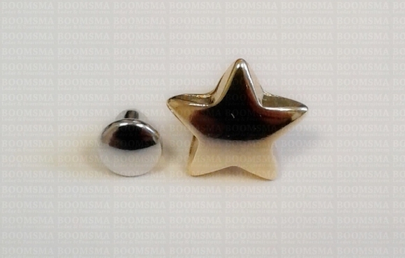 Star rivet  gold Ø 12 mm (per 10 pcs.) - pict. 2
