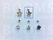 Star rivet  silver Ø 17 mm (per 10 ) - pict. 1