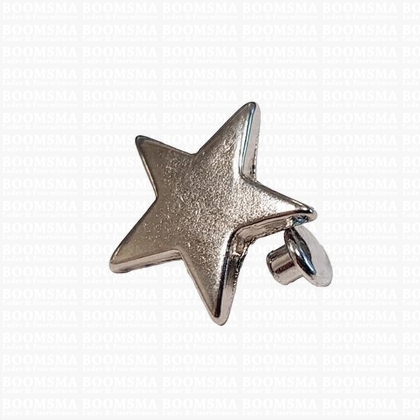 Star rivet  silver Ø 17 mm short shank (per 10 ) - pict. 1