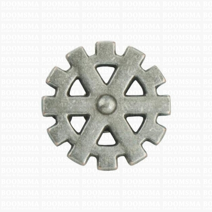 Concho: Steam punk concho screwback silver heavy gear (ea) - pict. 1