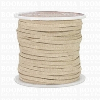 Suedine lace beige /sand Width 3 mm, 22.8 meters