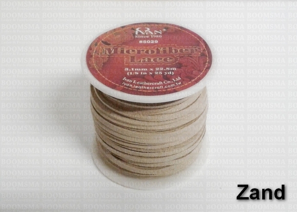 Suedine lace beige /sand Width 3 mm, 22.8 meters - pict. 2