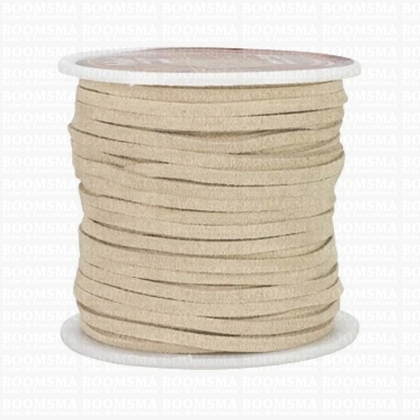 Suedine lace beige /sand Width 3 mm, 22.8 meters - pict. 1